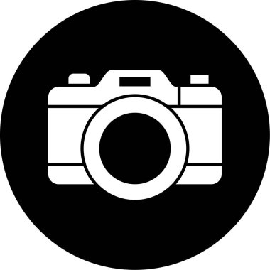 Kamera simgesinin vektör illüstrasyonu