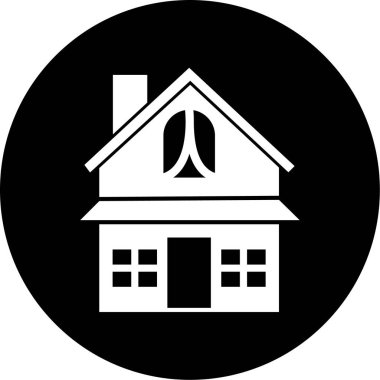 Bir ev simgesinin vektör illüstrasyonu