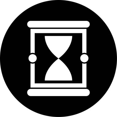 Kum saati. Web simgesi basit illüstrasyon