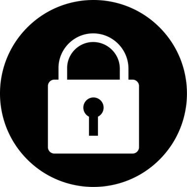 Kilit. Web simgesi basit illüstrasyon