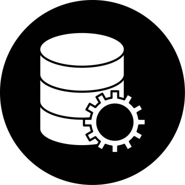 veritabanı. Web simgesi basit illüstrasyon