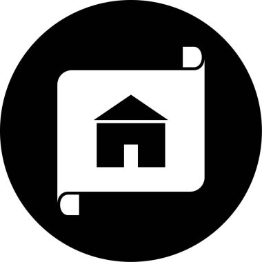 Bir ev simgesinin vektör illüstrasyonu