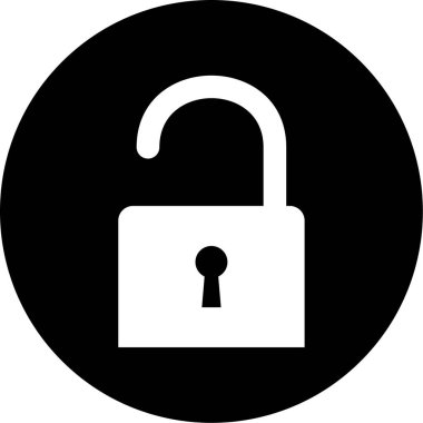 Kilit. Web simgesi basit illüstrasyon