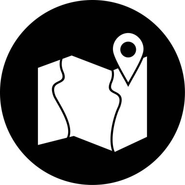 Moda biçimi izole edilmiş arkaplanda harita simgesi