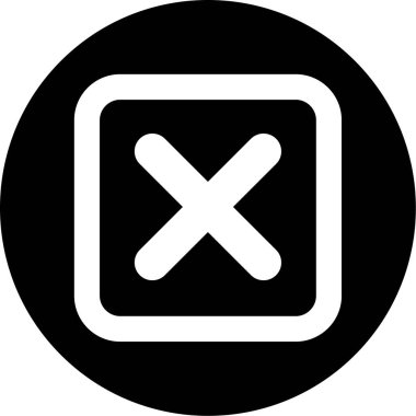 İptal et. Web simgesi basit illüstrasyon