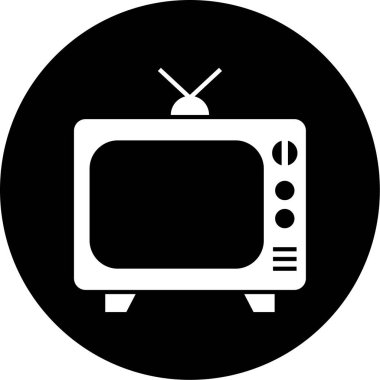 Soyut arka grupta televizyon simgesi izole edildi