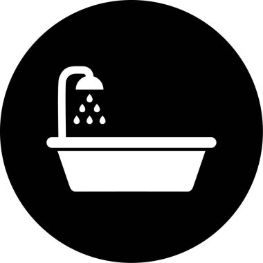 Bir banyo simgesinin vektör illüstrasyonu