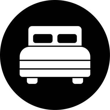 Yatak simgesinin vektör illüstrasyonu