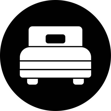 Bir yatak simgesinin vektör illüstrasyonu