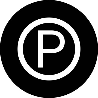 İşareti simgesi Otopark, illüstrasyon vektör