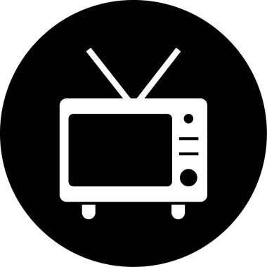 Televizyon. Web simgesi basit illüstrasyon