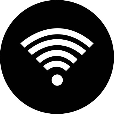 Kablosuz ağ simgesi soyut bir grupta izole edildi