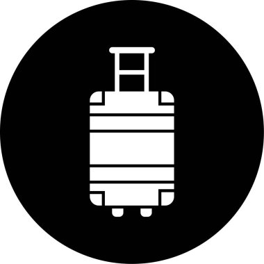 seyahat valiz simgesi, vektör illüstrasyonu