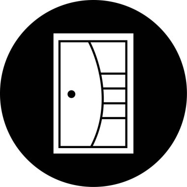 Kapı. Web simgesi basit illüstrasyon