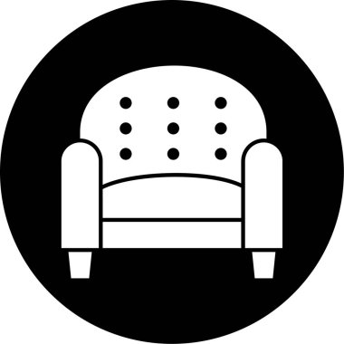 kanepe ikonu vektör illüstrasyonu