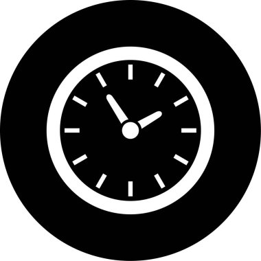 Saat. Web simgesi basit illüstrasyon