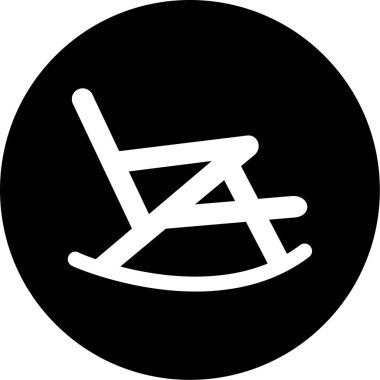 Bir sandalye simgesinin vektör illüstrasyonu