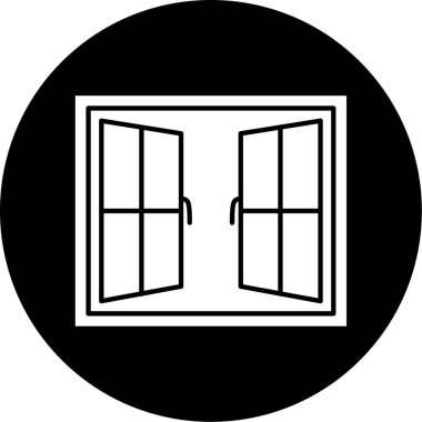 Pencere. Web simgesi basit illüstrasyon
