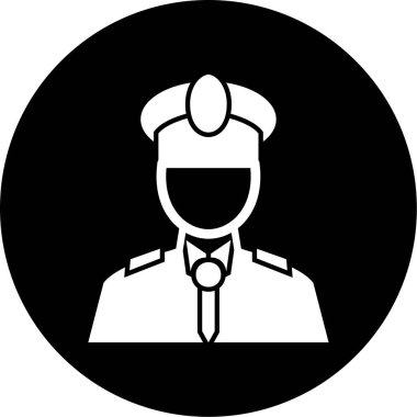 Bir polis memuru simgesinin vektör çizimi