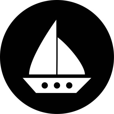 Bir gemi simgesinin vektör çizimi