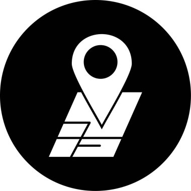 Harita işaretleyici simgesi, vektör illüstrasyonu