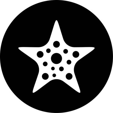 deniz yıldızı ikonu vektör çizimi