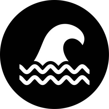 Bir deniz dalgası simgesinin vektör çizimi