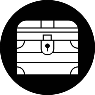 Bir evrak çantası simgesinin vektör illüstrasyonu