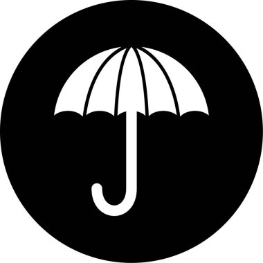 Şemsiye. Web simgesi basit illüstrasyon