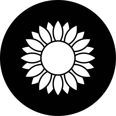 Çiçek. Web simgesi basit illüstrasyon