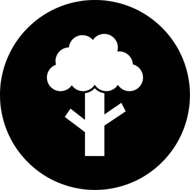 Ağaç. Web simgesi basit illüstrasyon