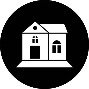 Bir ev simgesinin vektör illüstrasyonu