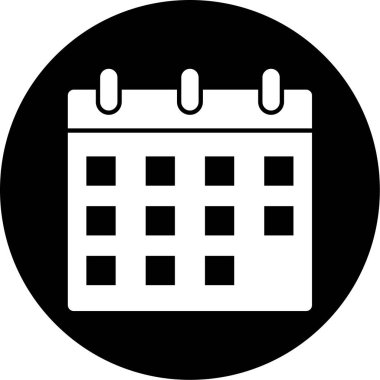 Takvim simgesi vektör illüstrasyonu