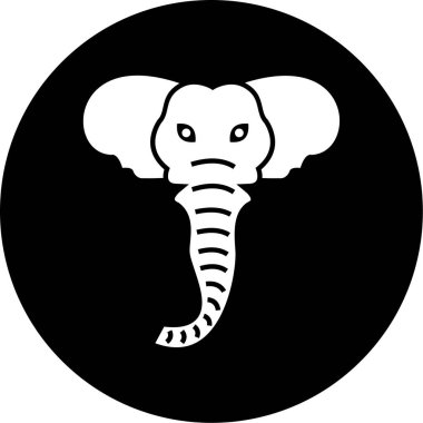 Tek bir filin vektör çizimi