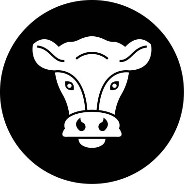 İnek. Web simgesi basit illüstrasyon