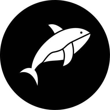 Balık. Web simgesi basit illüstrasyon