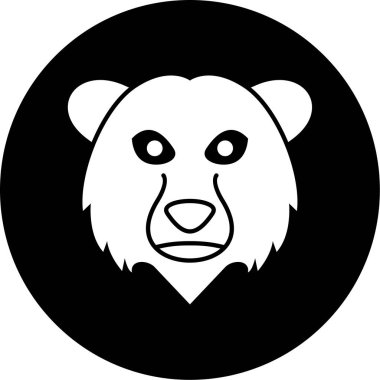 panda. Web simgesi basit illüstrasyon