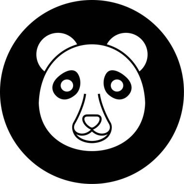 panda. Web simgesi basit illüstrasyon