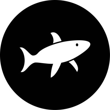 Balık. Web simgesi basit illüstrasyon