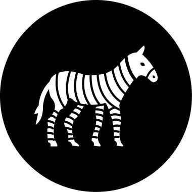 Zebra. Web simgesi basit illüstrasyon