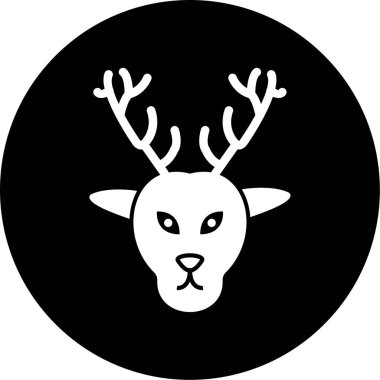 Ren geyiği ikonu vektör çizimi