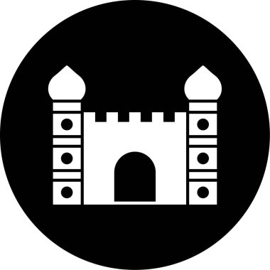 Moda tarzında izole edilmiş cami simgesi