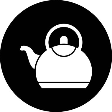 Çaydanlık ikonu. Web tasarımı için çaydanlık vektör simgelerinin basit çizimi