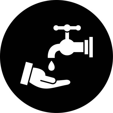 Su musluğu simgesinin vektör illüstrasyonu