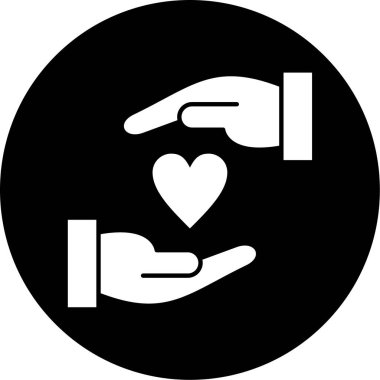 Kalp simgesinin vektör illüstrasyonu