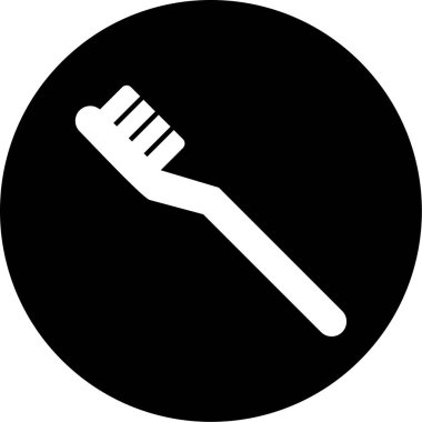 Diş fırçası simgesinin vektör illüstrasyonu