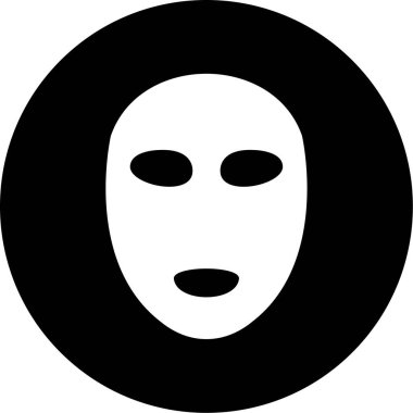 yüz maskesi simgesi, vektör illüstrasyonu