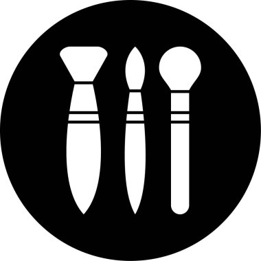 Modern fırça simgesinin vektör illüstrasyonu