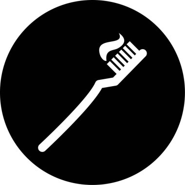 Diş fırçası. Web simgesi basit illüstrasyon