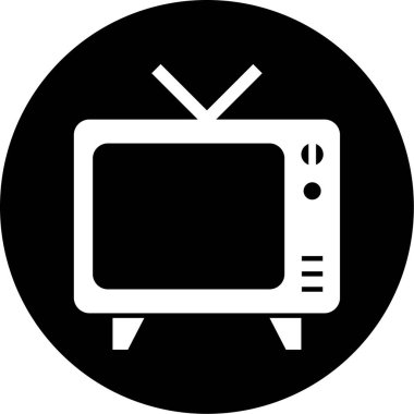 Televizyon. Web simgesi basit illüstrasyon